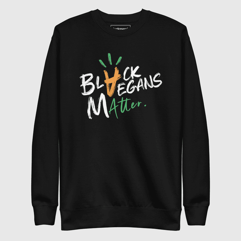 Black Vegans Matter Sweatshirt — view 1